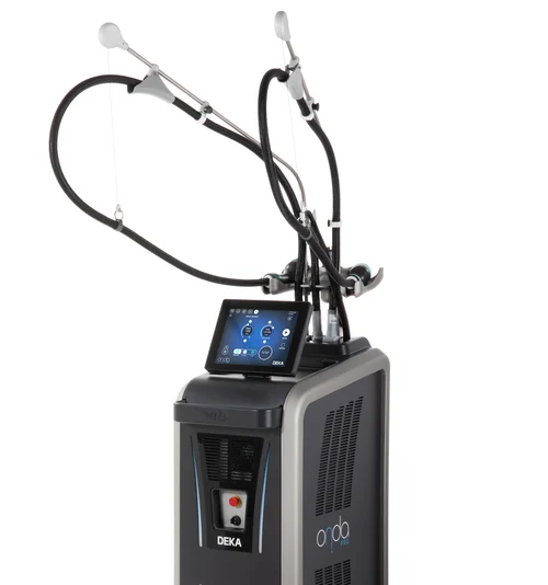 The Onda Pro device by DEKA, with three Coolwaves handpieces